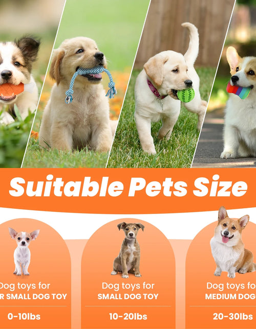 Load image into Gallery viewer, Juguetes Para Perros Pequeños, Paquete De 10 Juguetes Masticables Para Cachorros Para La Dentición Y El Entrenamiento Con Juguetes De Peluche Con Sonido, Pelota De Premio Y Juguetes De Cuerda Para Mantenerlos Ocupados
