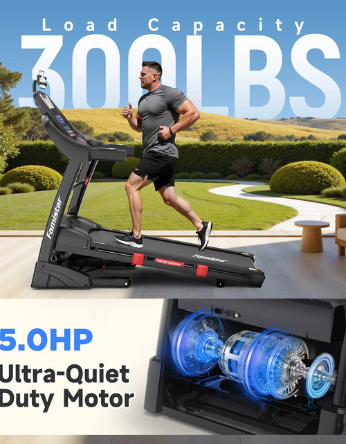 Load image into Gallery viewer, 5.0HP Folding Treadmill for Home with 20 Auto Incline, Smart APP, 300Lbs, Hifi Bluetooth Speakers, 64 Programs, 12MPH Speed, Foldable Electric Treadmill Running Machine, Knee Strap Gift
