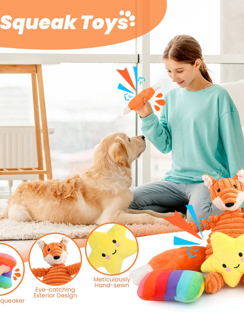 Load image into Gallery viewer, Juguetes Para Perros Pequeños, Paquete De 10 Juguetes Masticables Para Cachorros Para La Dentición Y El Entrenamiento Con Juguetes De Peluche Con Sonido, Pelota De Premio Y Juguetes De Cuerda Para Mantenerlos Ocupados
